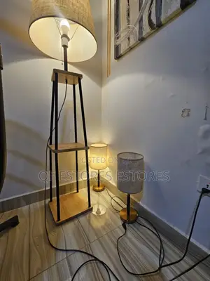 Lamp With Bookshelf and 2 Bedside Lambs