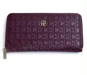 Ch Elegant Embossed Zipper Wallet / Purse