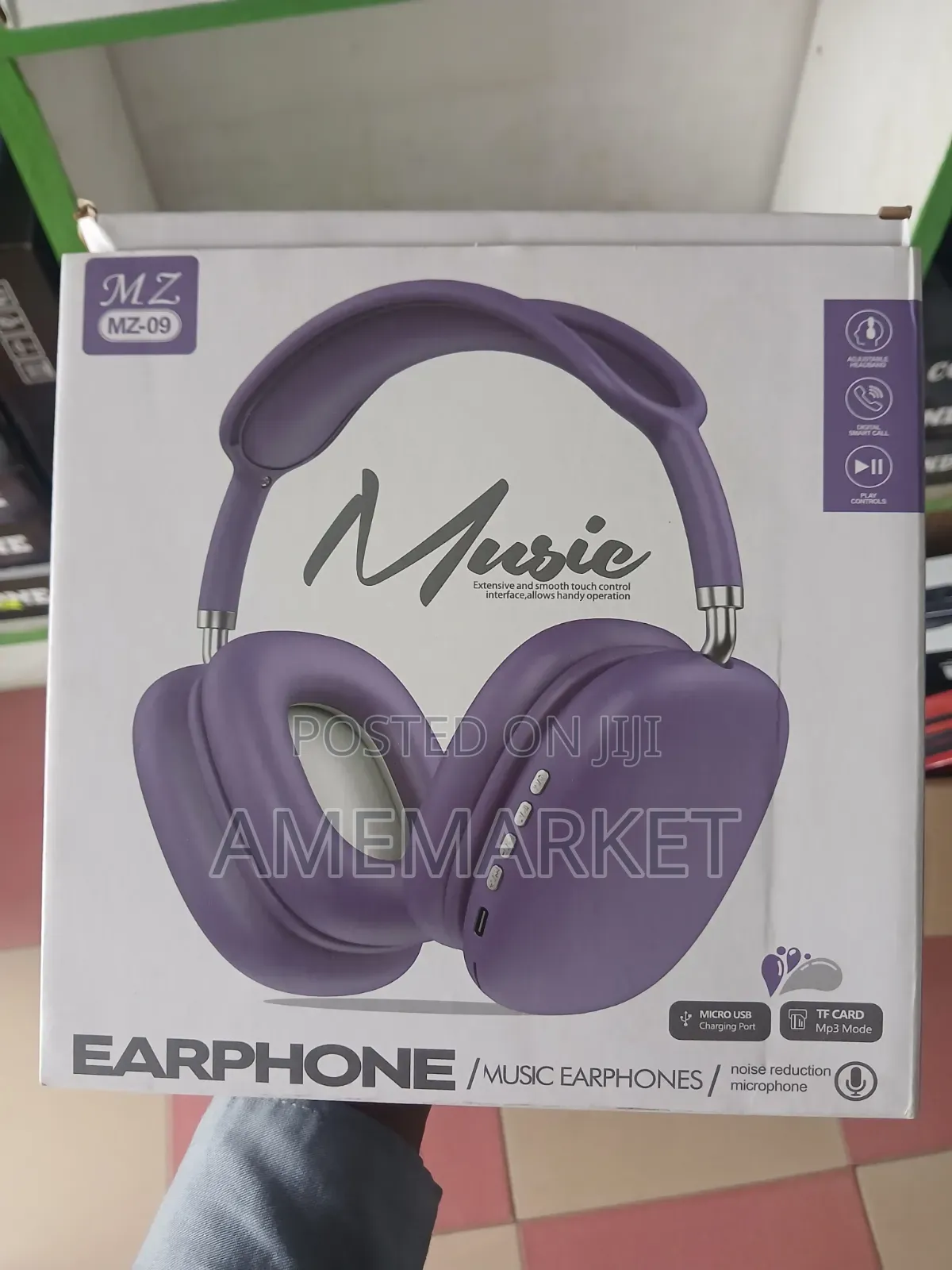 Wireless Bluetooth Over-Ear Headphones With Built-in Microphone