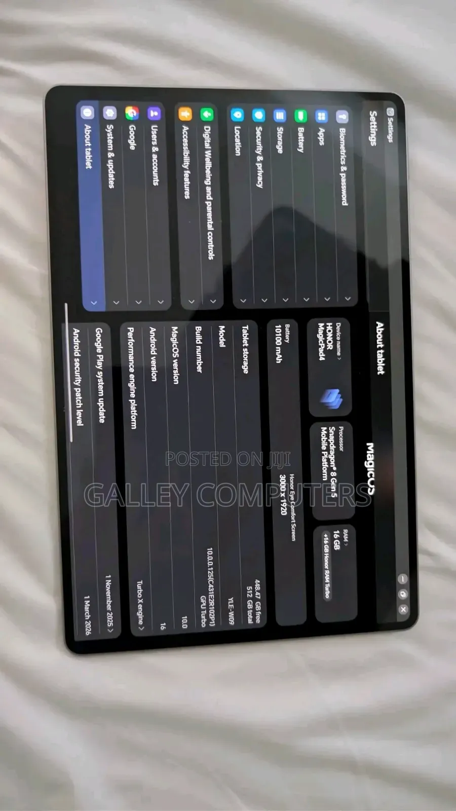 Honor MagicPad 3 512 GB Black