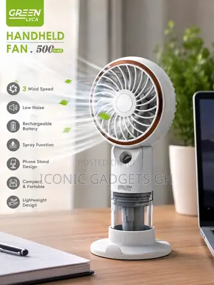 Handheld Fan – 500mah Rechargeable With Spray Function