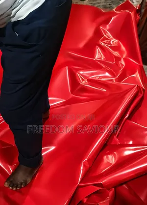 Premium Glossy Red Upholstery Leather