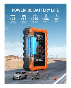 Astroai S8 Car Battery Jump Starter With Tire Inflator From Usa