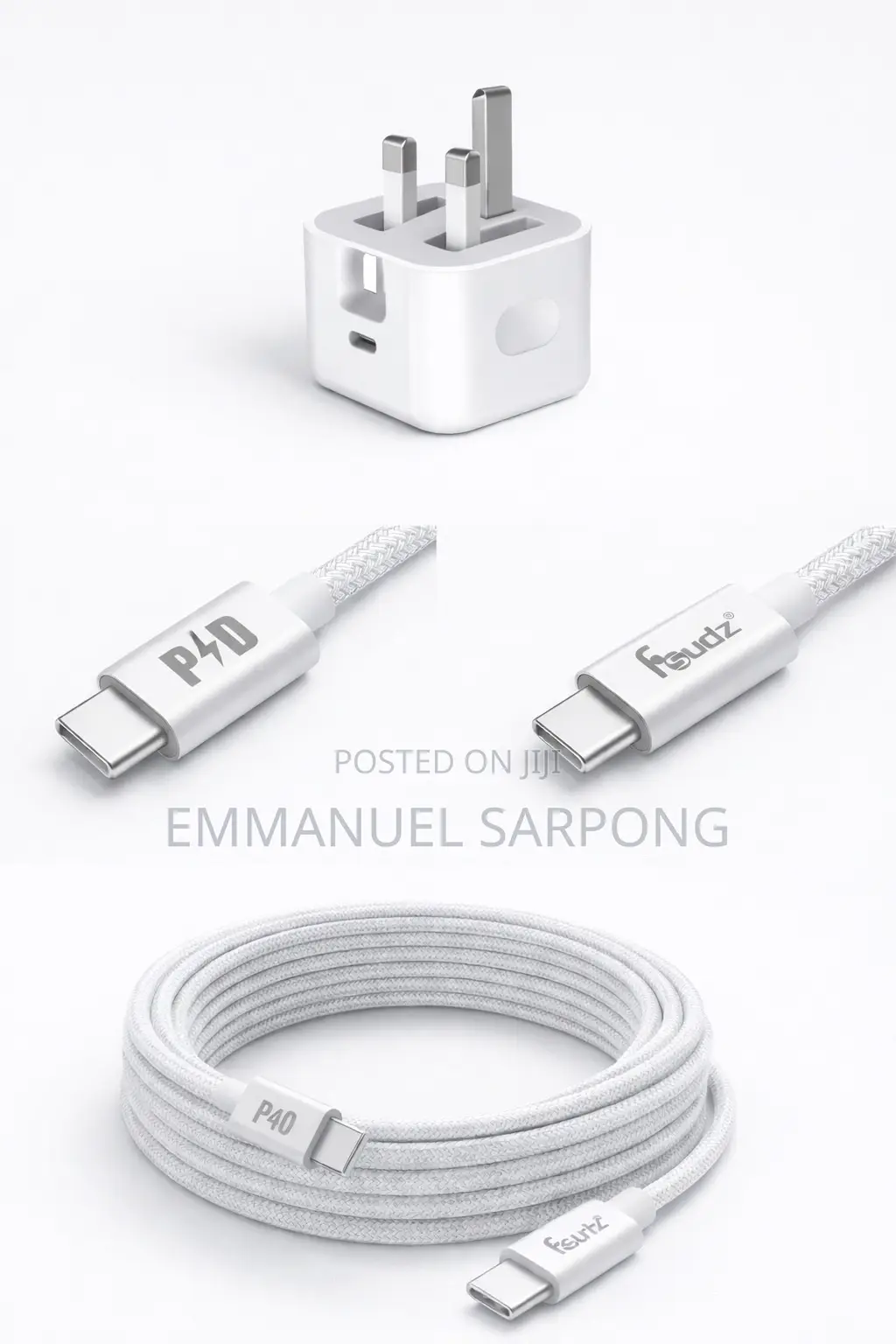 Fsudz 120w Usb-C Power Adapter + Usb-C Cable
