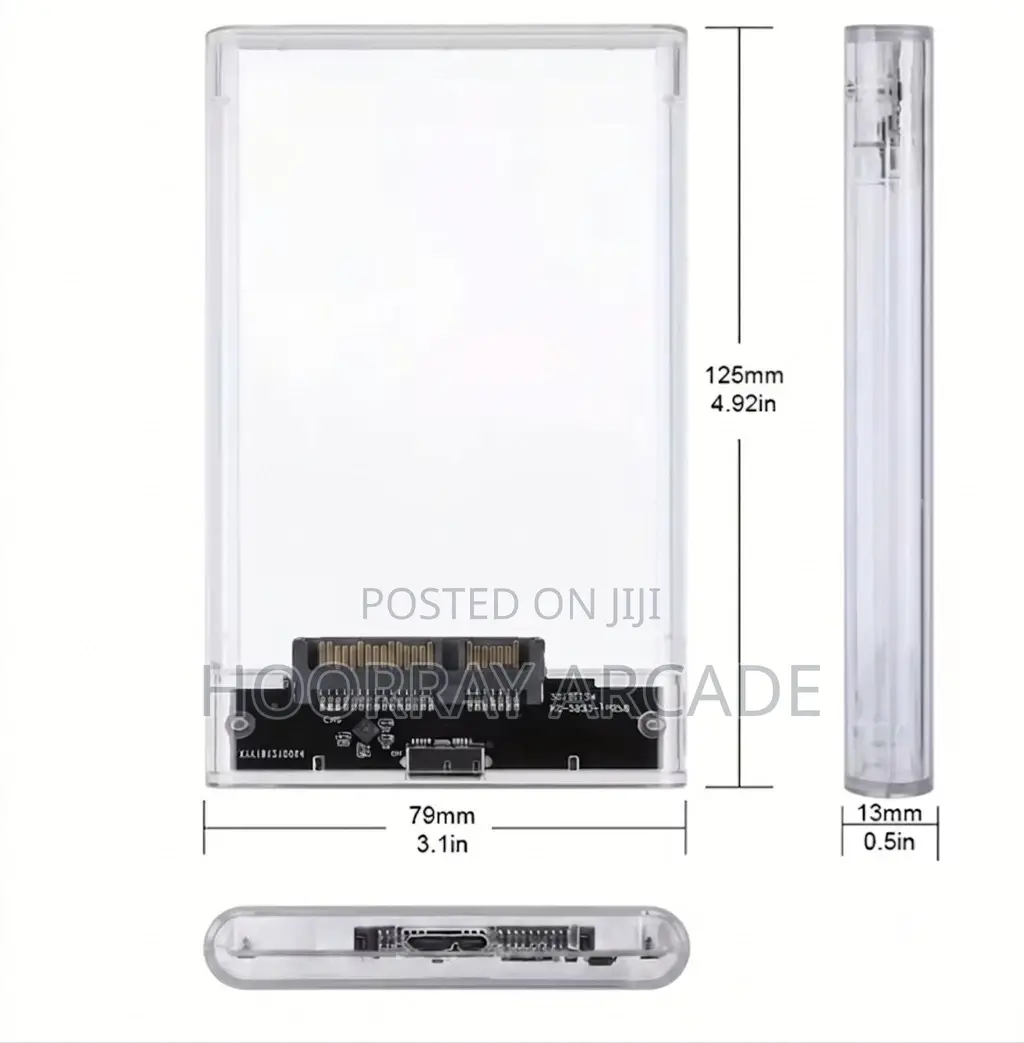 External Hard Drive Case - Ultra High Speed - Sata to Usb Transparent