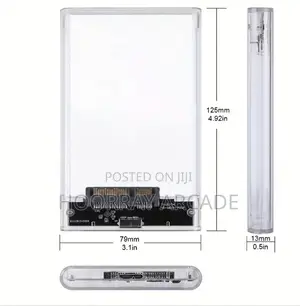 External Hard Drive Case - Ultra High Speed - Sata to Usb Transparent