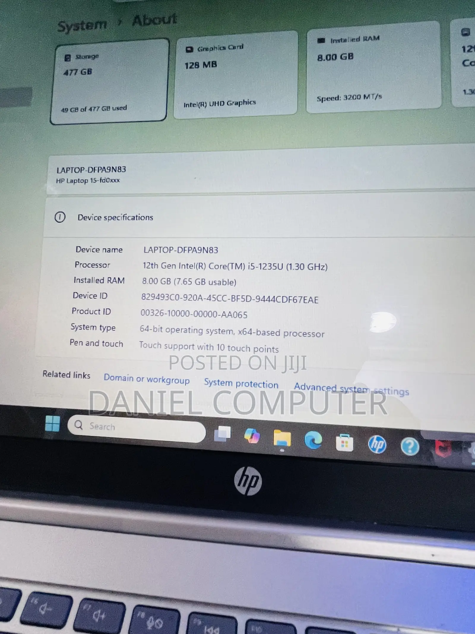 Laptop HP 15-fd1020ns 8GB Intel Core i5 SSD 512GB