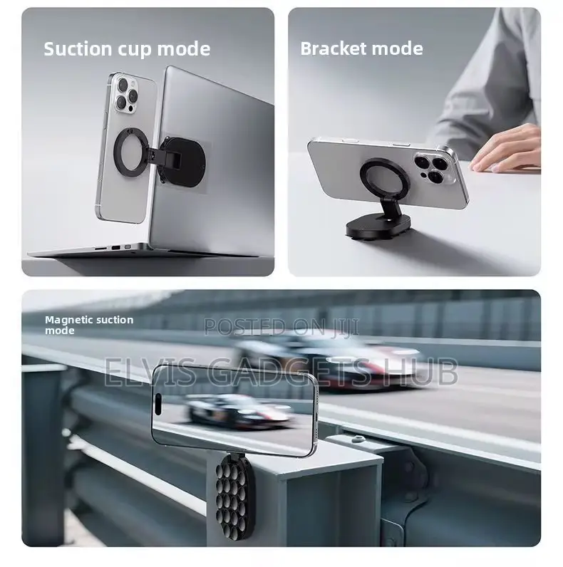 Suction Cup Phone Mount Non-Slip Phone Holder Smartphone Stand Bracket