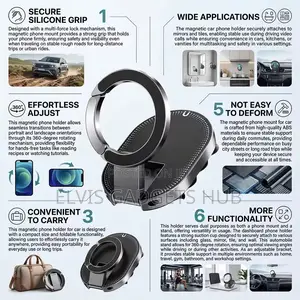 Suction Cup Phone Mount Non-Slip Phone Holder Smartphone Stand Bracket