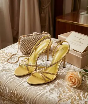 Zara High-Heel Sandals With Rhinestone Straps ( Comes With a Box )