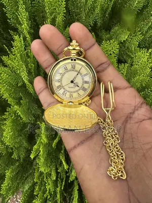 Realpoo Arabic Numeral/Roman Numeral Scale Pocket Watch for Men