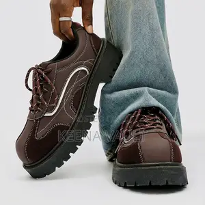 Men’S Premium Uk Vintage Derby Shoes With Thick Sole