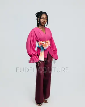 Nogah Set - Palazzo Pants and Wrap Blouse