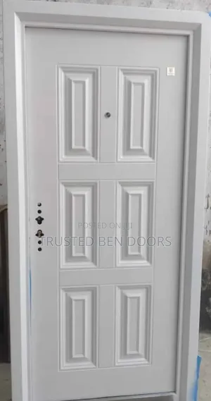 All White Paladin Turkey Single Security Doors for Main Entrance