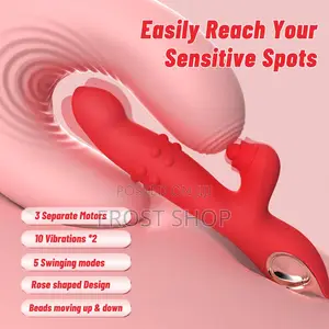 Thrusting Dildo Vibrator With 5 Swing, 10 Vibration Rabbit Vibrator