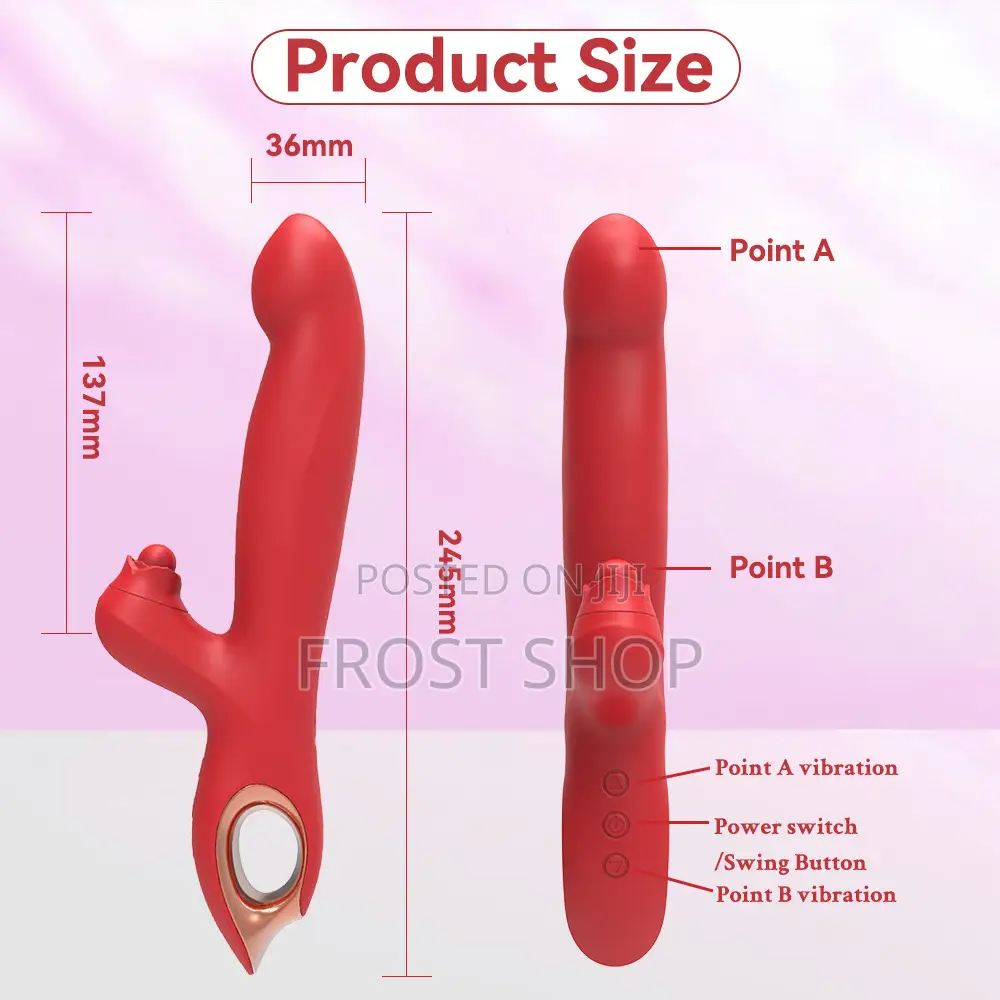 Thrusting Dildo Vibrator With 5 Swing, 10 Vibration Rabbit Vibrator