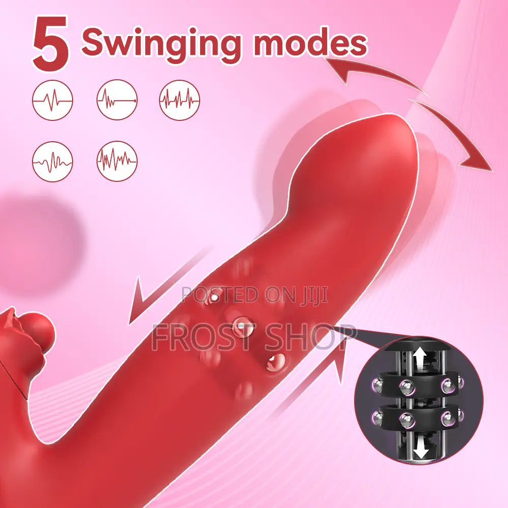 Thrusting Dildo Vibrator With 5 Swing, 10 Vibration Rabbit Vibrator
