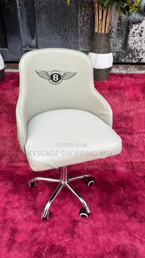 Bentley Logo Swivel Office Chair - Grey Orange
