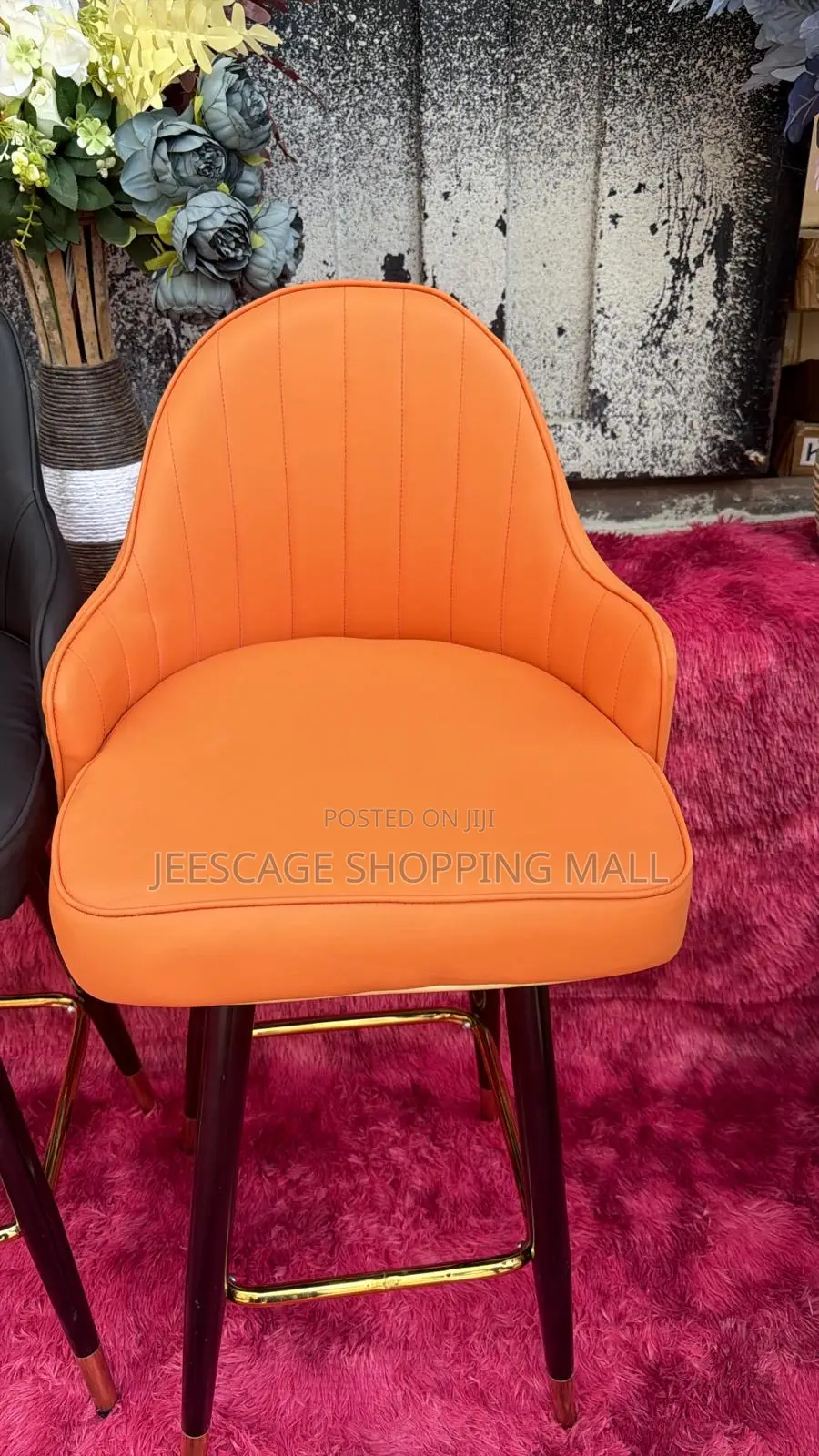 Bentley Logo Swivel Office Chair - Grey Orange