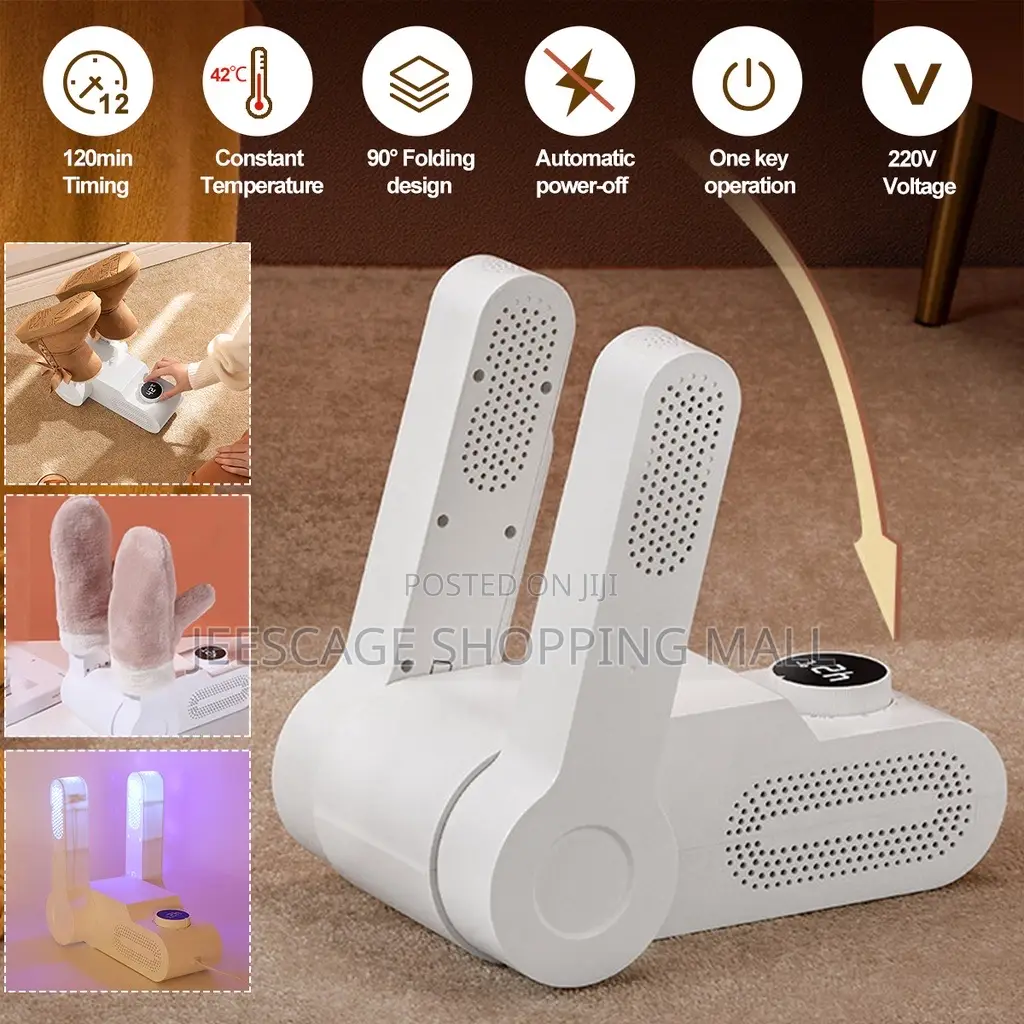 Foldable Electric Shoe Dryer With Timer Uv Sterilization, 220v