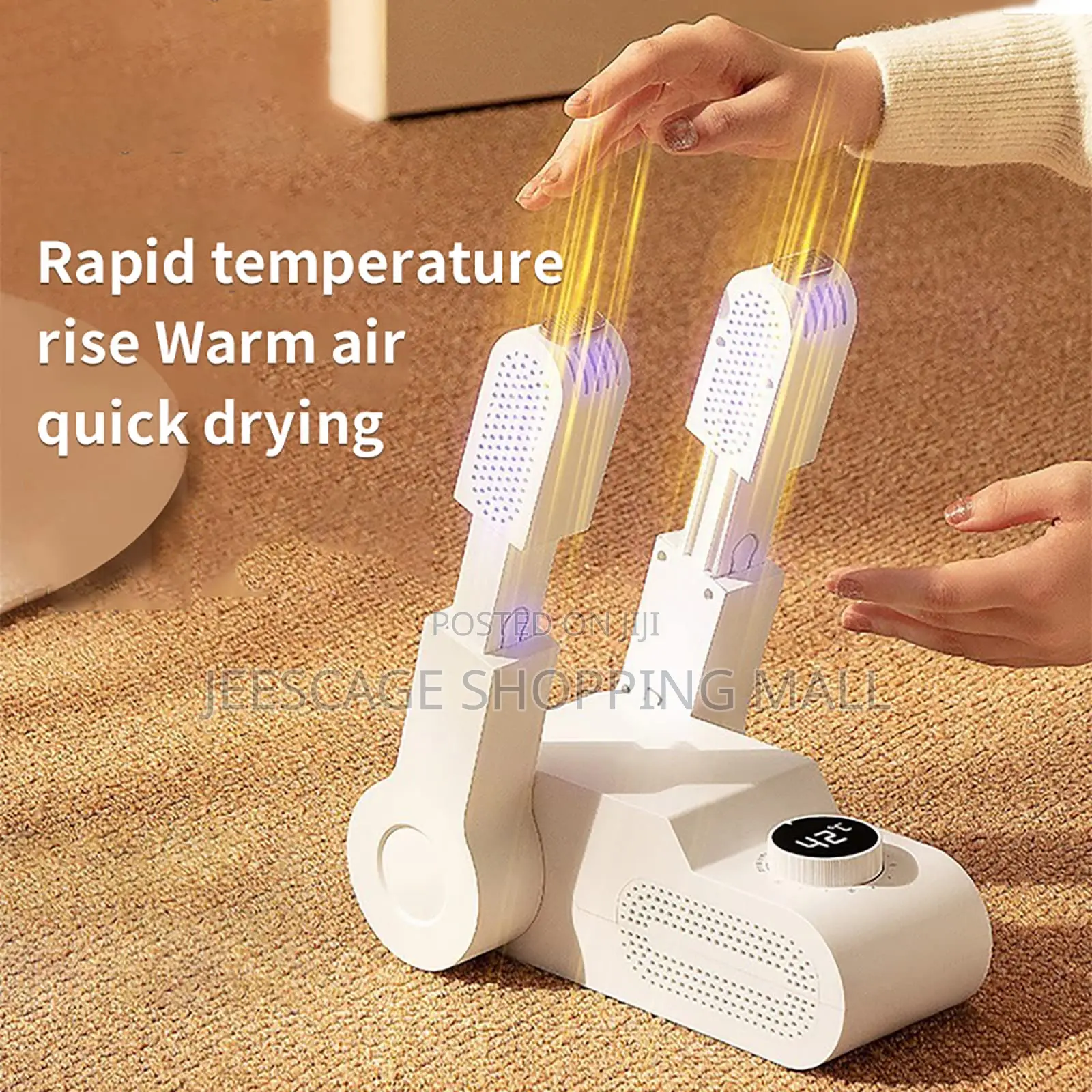 Foldable Electric Shoe Dryer With Timer Uv Sterilization, 220v