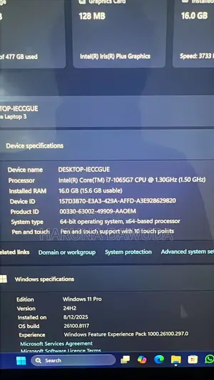 Microsoft Surface Laptop 3 16GB Intel Core i7 SSHD (Hybrid) 512GB