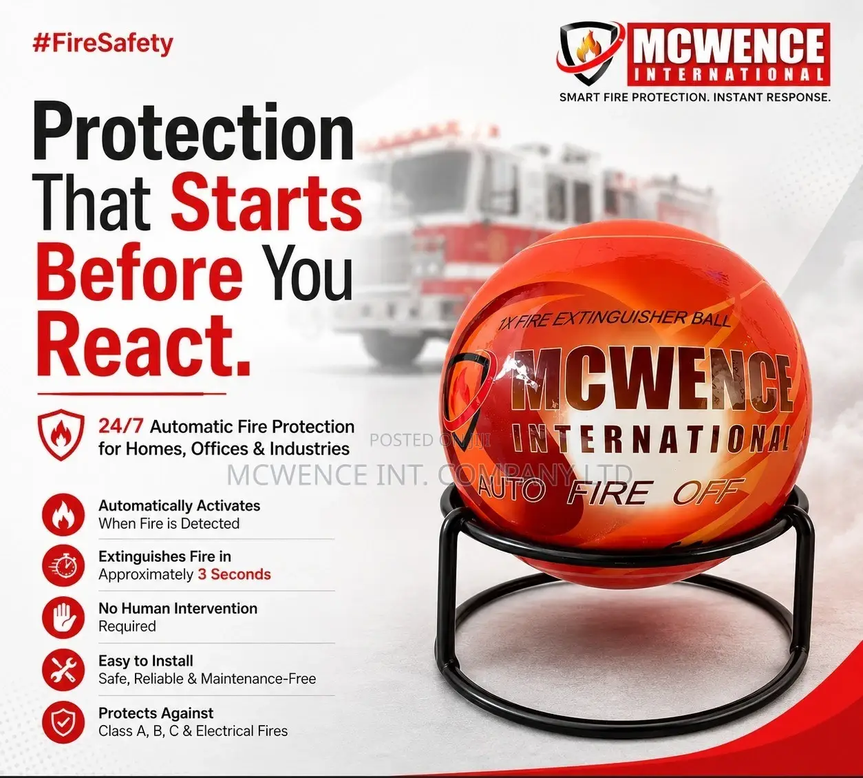 Mcwence 1x Auto Fire Extinguisher Balls