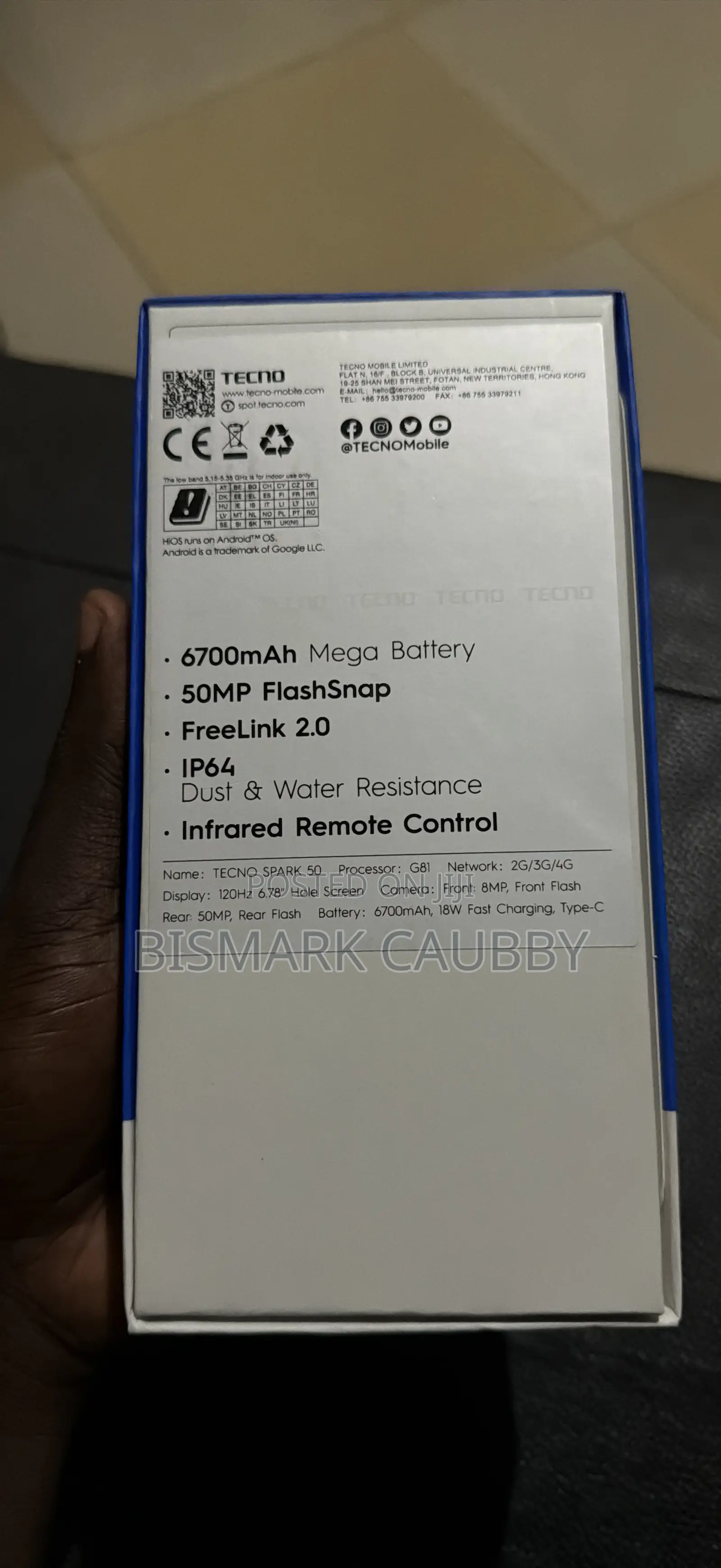 New Tecno Spark 50 128 GB Blue