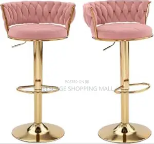 Modern Velvet Adjustable Swivel Bar Stool With Channel Tufted Back