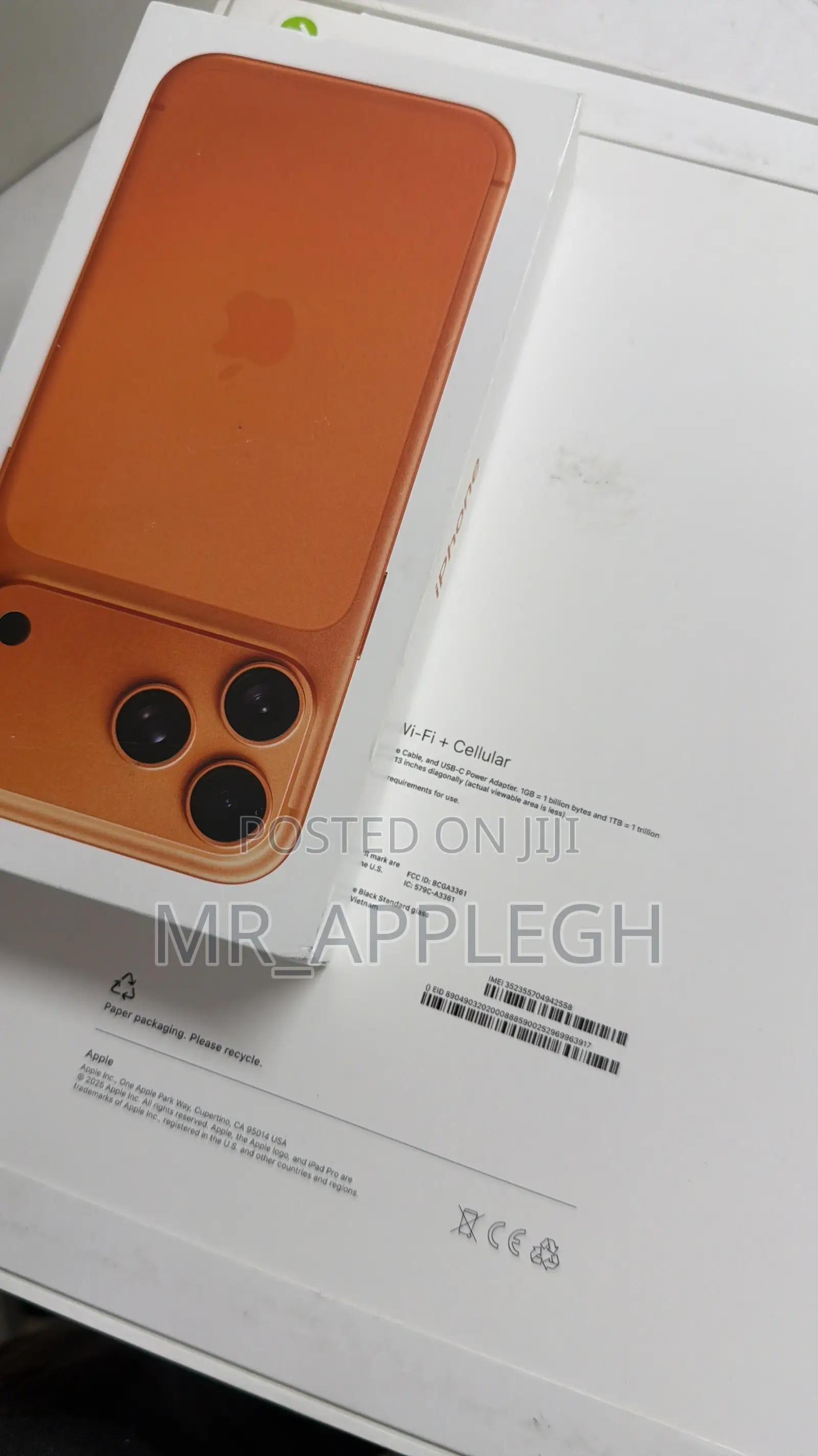 New Apple iPhone 17 Pro Max 256 GB Orange
