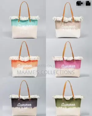 Summer Vibes Canvas Tote Handbag for Women