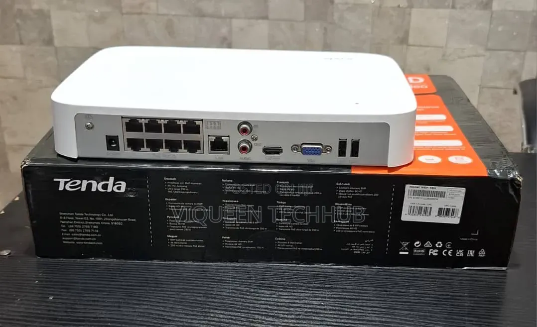 Por NVR 8 Port Tenda NHP-16h