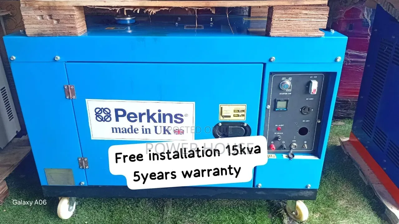 Original Perkins 15kva Generator–Super Quiet, Fuel Saving Long 15kva