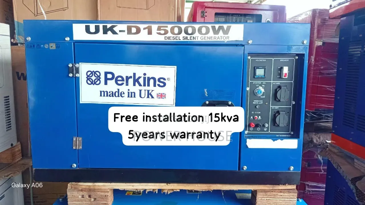 Original Perkins 15kva Generator–Super Quiet, Fuel Saving Long 15kva