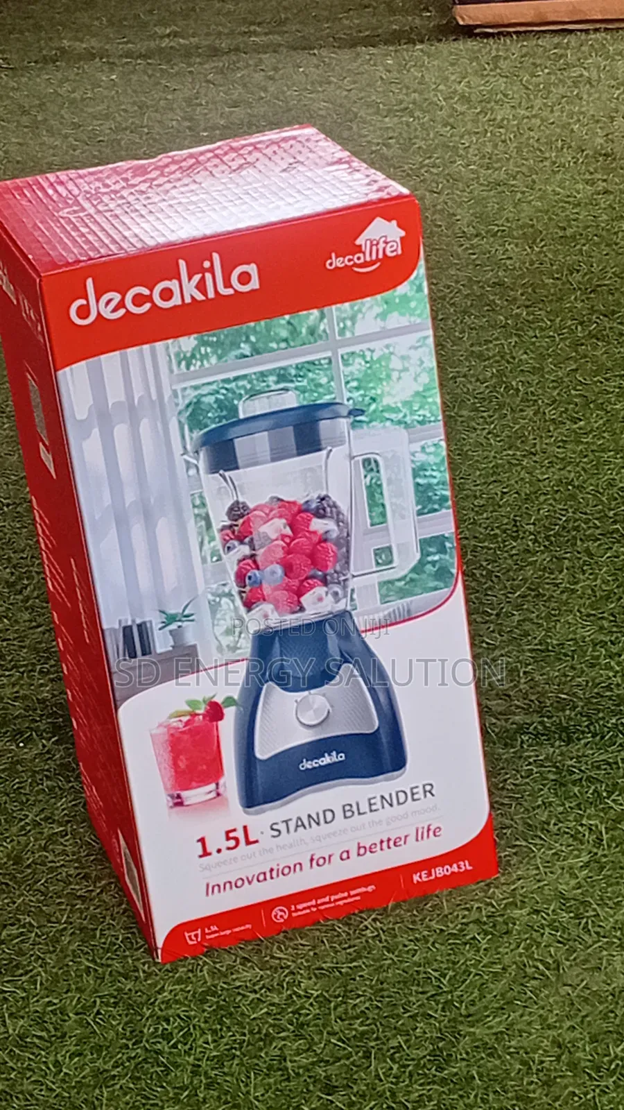 Decakila 1.5l Electric Blender With Stainless Steel Blades