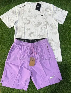 Nike White Top and Purple Short