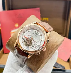 Patek Philippe Engine Watch, Quality Leather Dress Men’S Watch