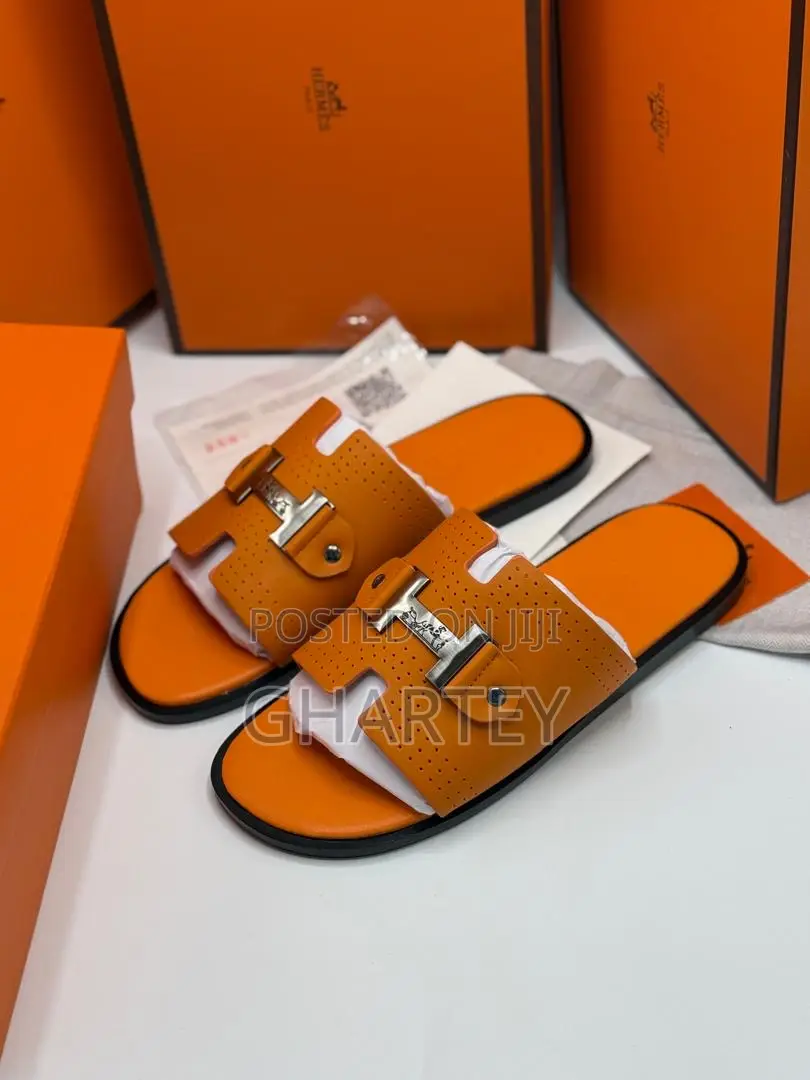 Premium Designer-Inspired Leather Slide Sandals – Effortless Luxury