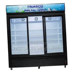 Available Nasco 1200 Litres 3 Door Display Fridge - Nas-fl1400-3dr