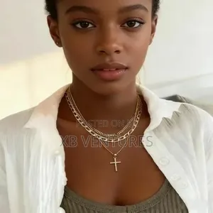 Ladies' Cross Necklace With Elegant Simplicity - Gold