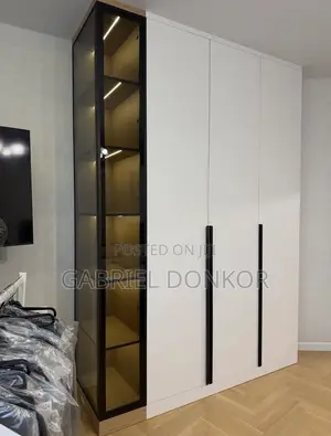 Laminated Gloss With Profile Glass Door and Ambient Lights