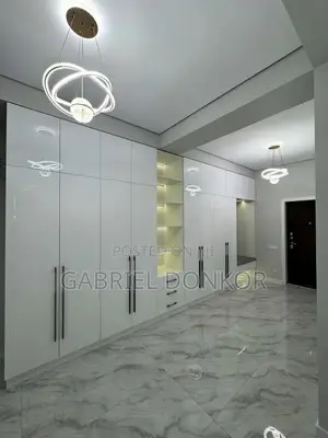 Laminated Gloss Plywood Wardrobe With Profile Lighting
