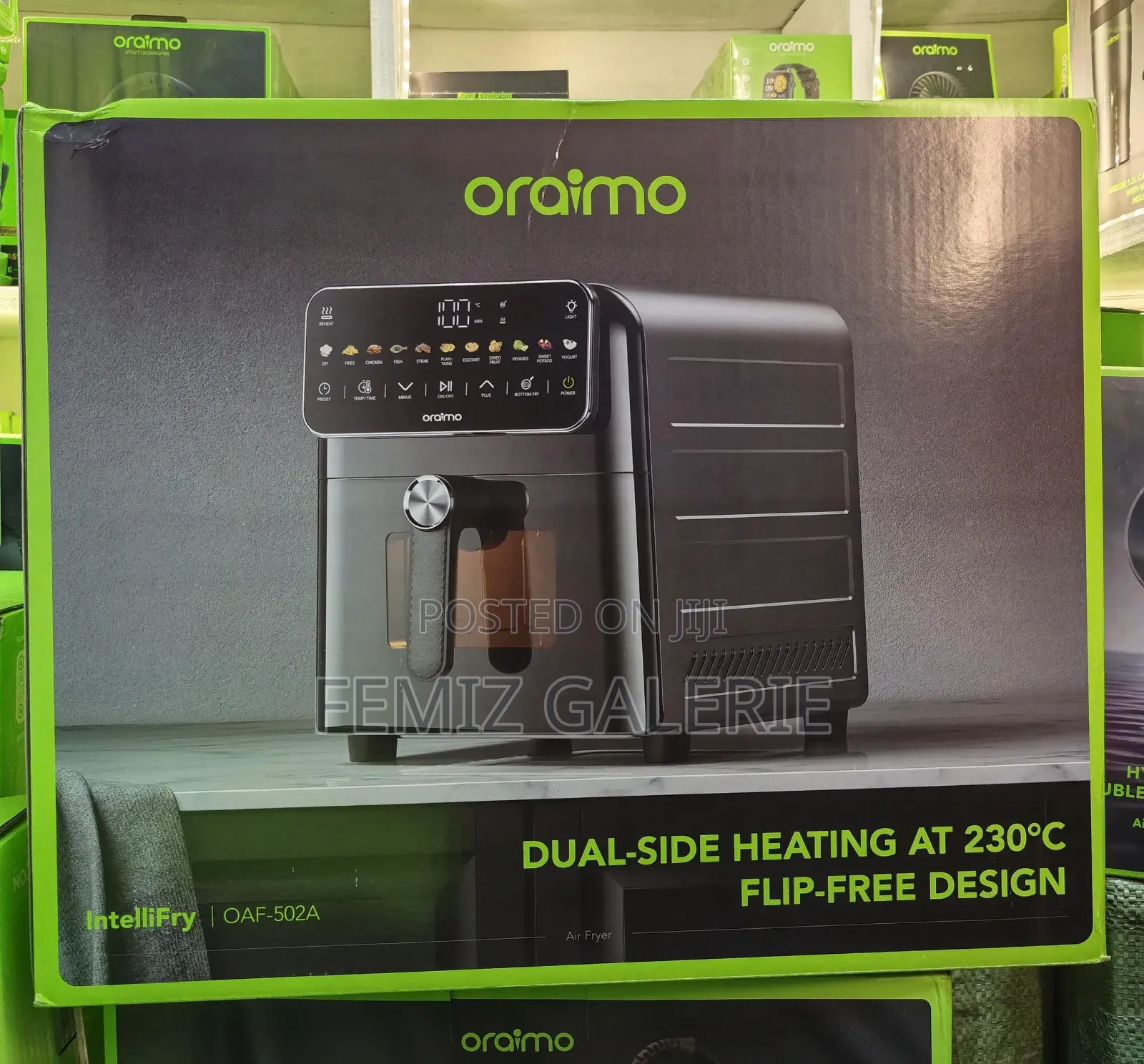 Oraimo Intellifry 9l 230°C Dual Side Flip Free Air Fryer