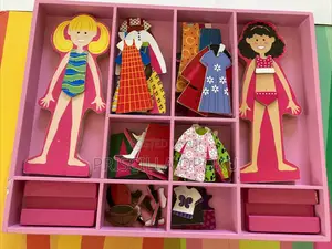 Melissa Doug Abby Emma Deluxe Magnetic Wooden Dress-Up Set,