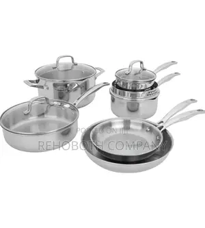Henckels Clad H3 12-Pc Induction Pot and Pan Set, Stainless Steel.