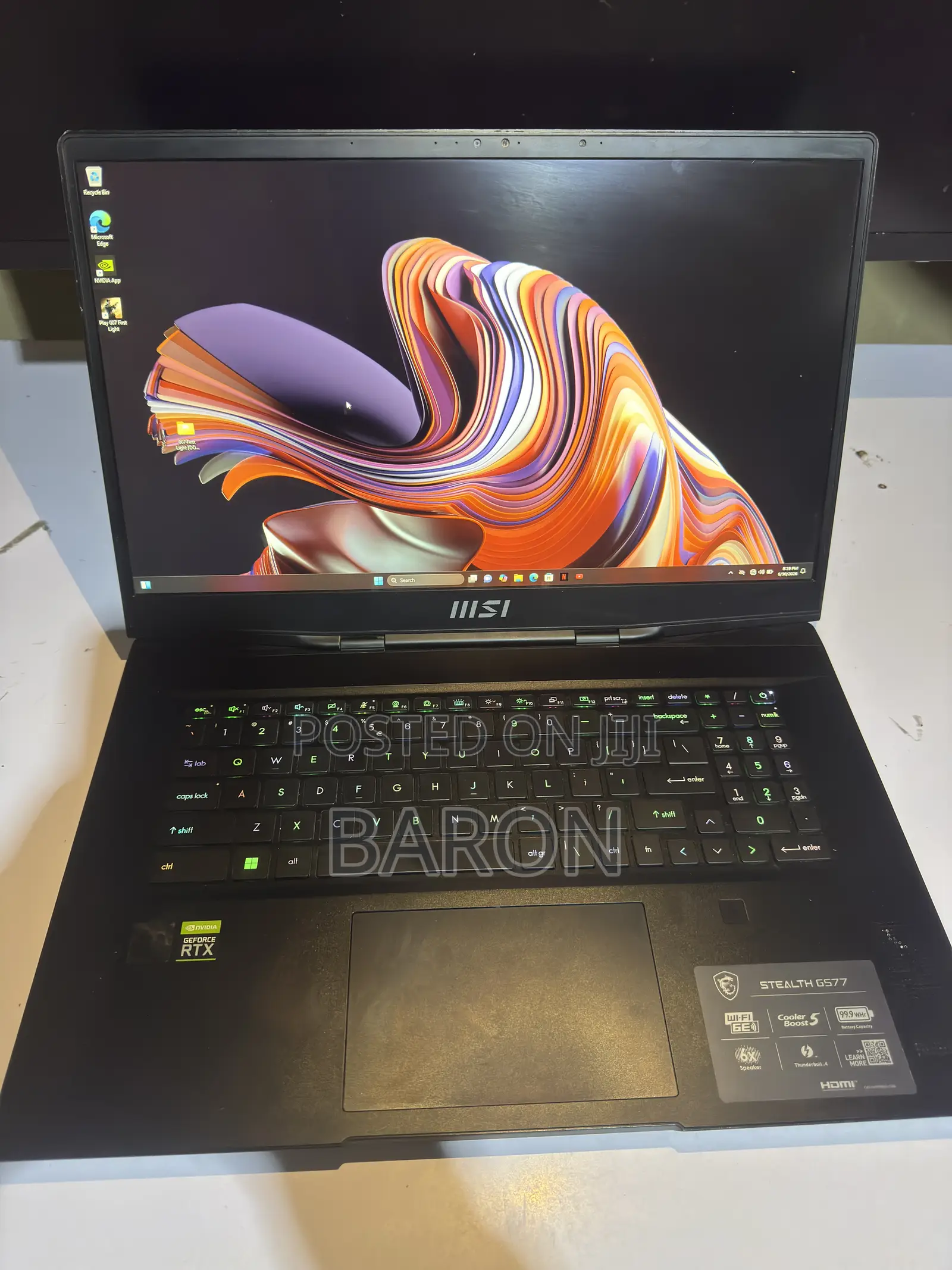 Laptop MSI Stealth GS77 16GB Intel Core i9 SSD 512GB