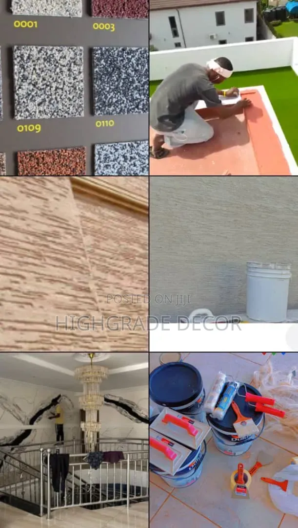 Roofing Leakage,Graffiato Sand and Stone,Painting,Pop Skimming,Design