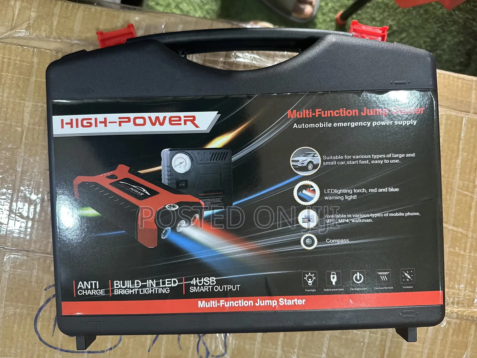 Car Jump Starter and Tire Pump Complete Set
