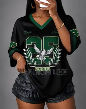 Black Oversized Jersey Top