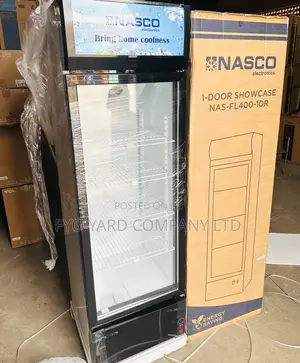 Energy Efficient Nasco Glass Door 358liter Display Refrigerator